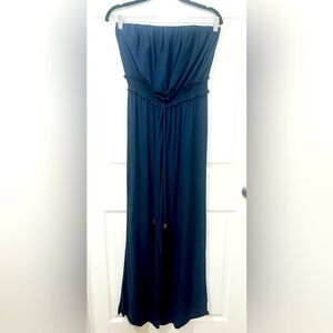 Fashion Nova Elegant Navy Bleu Strapless Jumpsuit Size Medium